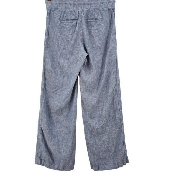 Athleta Womens 2 Blue Cabo Linen Wide Leg Pants - Picture 4 of 15
